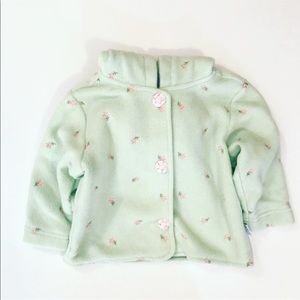 2nd Step mint green light pink hooded coat 18M